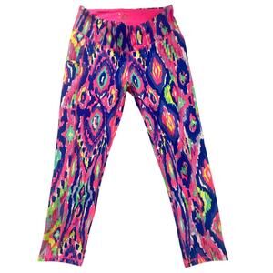 Lilly Pulitzer Luxletic Multicolor Ikat Athletic Leggings Medium